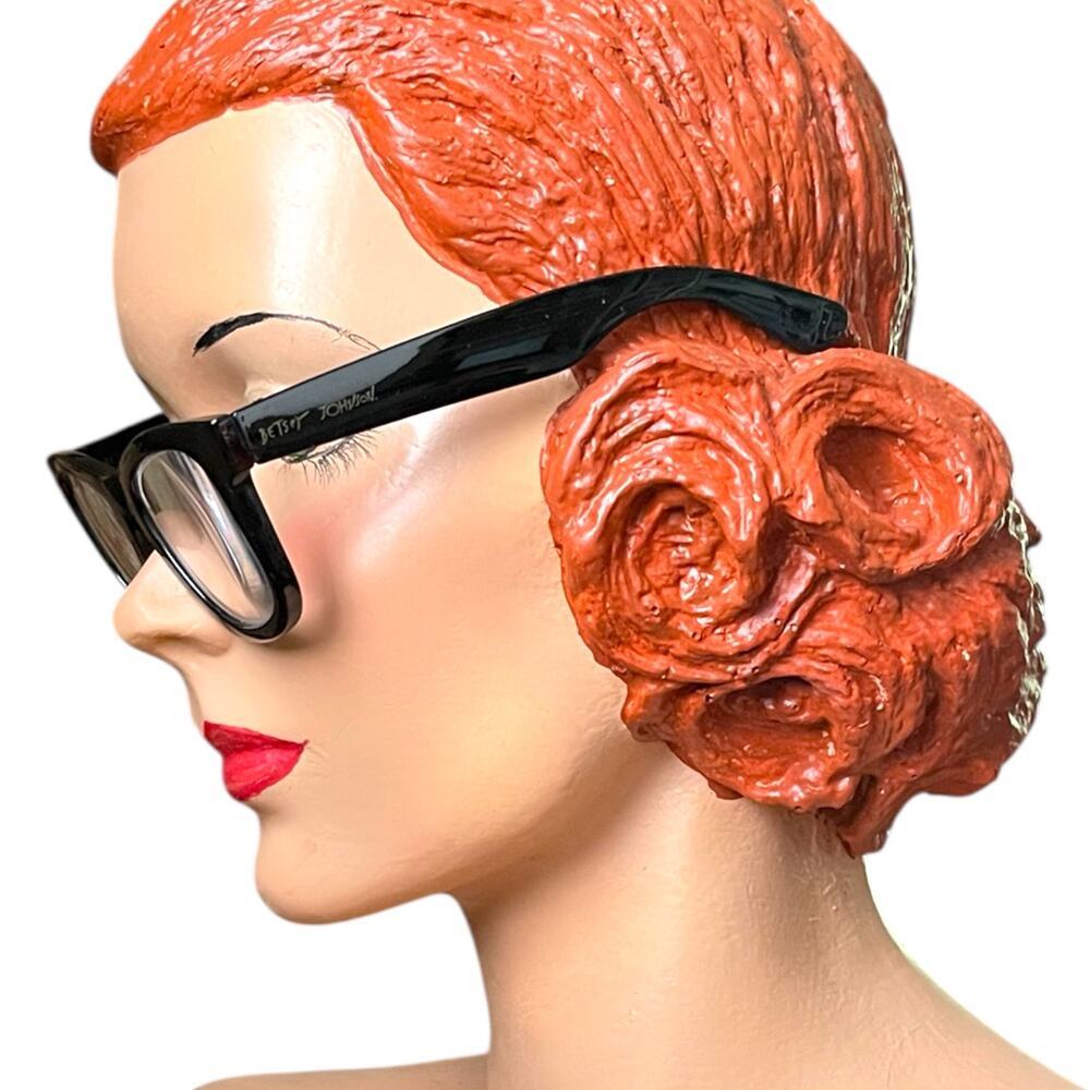 Betsey Johnson +2.00 Reading Glasses Readers Square Rounded Black Preppy Retro - Picture 3 of 4